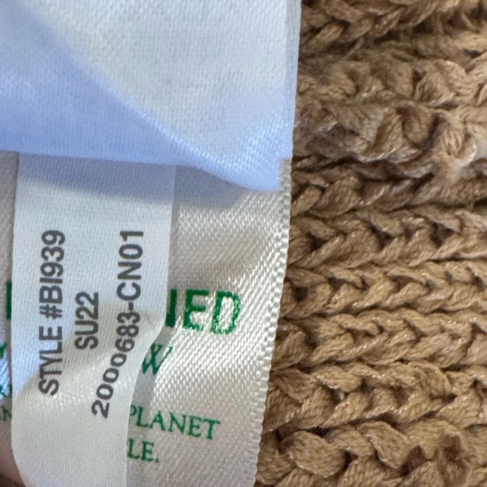J CREW Sweater Tank Top High Neck Textured Knit Natural Tan Sz S Preppy Vacation - Picture 11 of 11